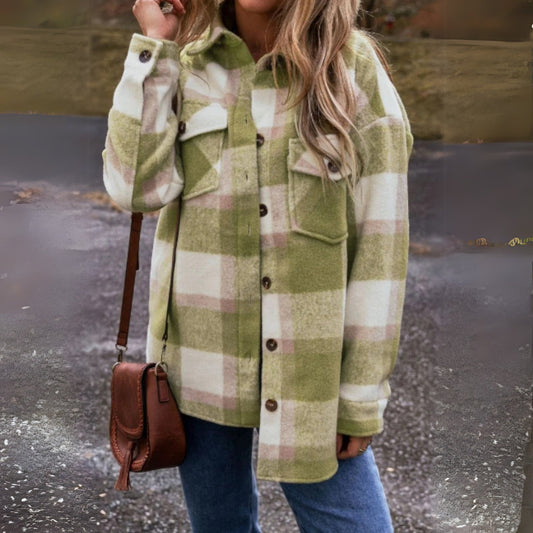 Women's Plaid Checkered Jacket